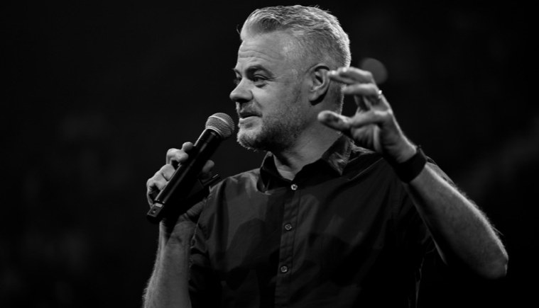 Singer on stage