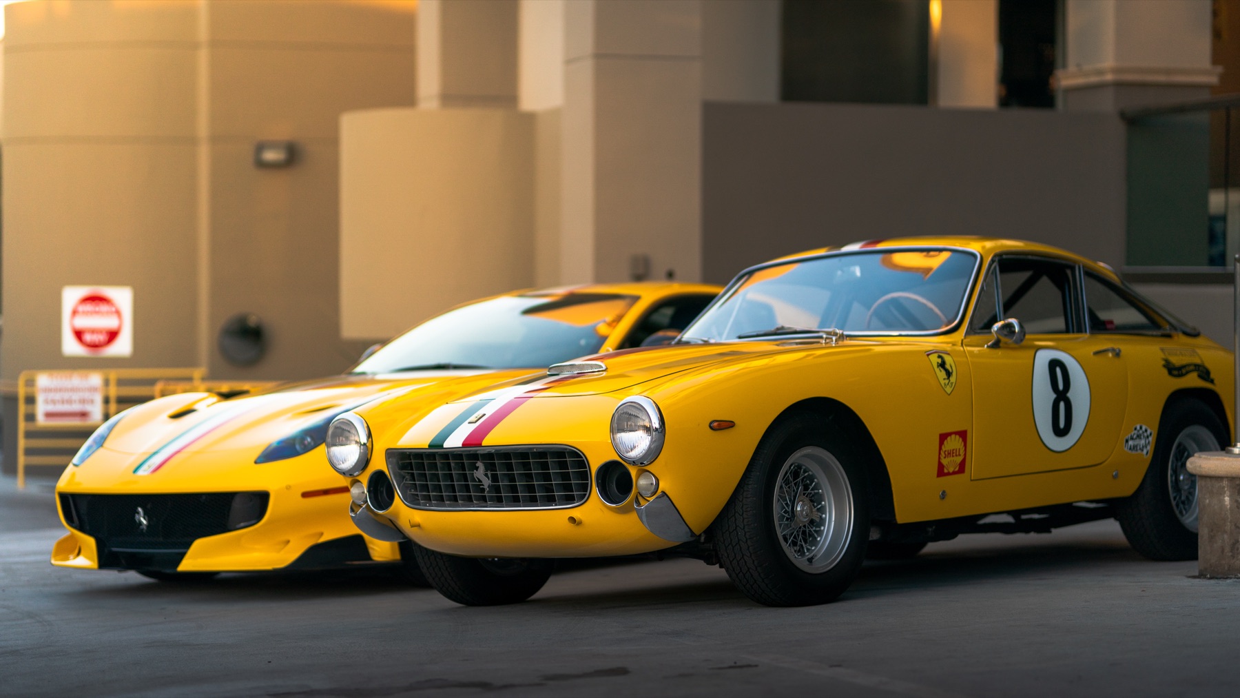 Yellow race car during motorsports coverage
